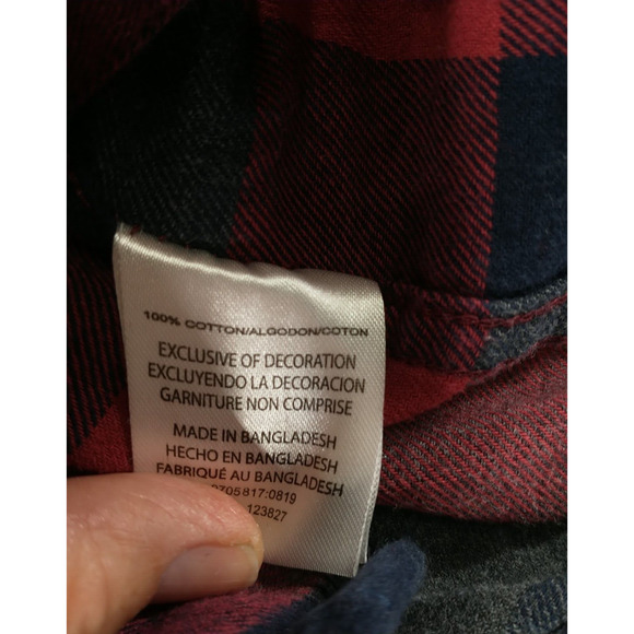 Tallwoods Bruno Milano Men's Flannel Button-Up Shirt Multi Small Check Cotton - Picture 10 of 13